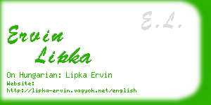 ervin lipka business card